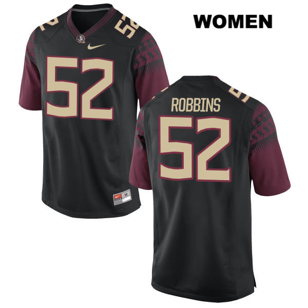 Women's NCAA Nike Florida State Seminoles #52 David Robbins College Black Stitched Authentic Football Jersey DJV5369FR